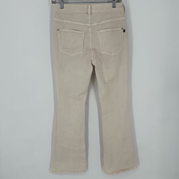Anthropologie Pilcro Off White Light Cream The Icon Flare Leg Denim Jeans 27 - Picture 5 of 12